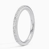 Petite Shared Prong Three-Quarter Coverage Diamond Ring (3/8 ct. tw.) in white gold — side view