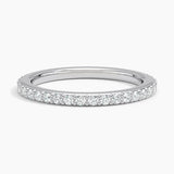 Petite Shared Prong Three-Quarter Coverage Diamond Ring (3/8 ct. tw.) in white gold — top view