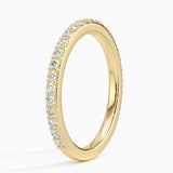 Petite Shared Prong Three-Quarter Coverage Diamond Ring (3/8 ct. tw.) in yellow gold — side view