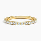 Petite Shared Prong Three-Quarter Coverage Diamond Ring (3/8 ct. tw.) in yellow gold — top view