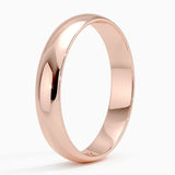 Slim Profile 4mm Wedding Ring in rose gold — side view