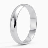 Slim Profile 4mm Wedding Ring in white gold — side view