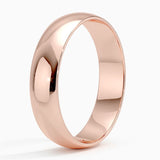 Slim Profile 5mm Wedding Ring in rose gold — side view