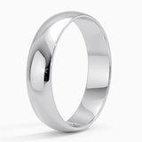 Slim Profile 5mm Wedding Ring in white gold — side view