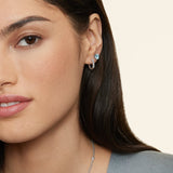 Soiree Aquamarine Huggie Earrings — image 3