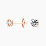 Perfect 4-Prong Diamond Stud Earrings (1 ct. tw.) in rose gold