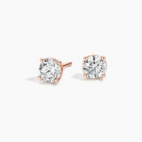 Perfect 4-Prong Diamond Stud Earrings (1 ct. tw.) in rose gold — top view