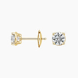 Perfect 4-Prong Diamond Stud Earrings (1 ct. tw.) in yellow gold