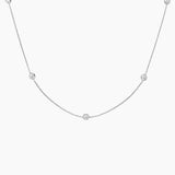 Bezel Strand 18 in. Diamond Necklace (2/3 ct. tw) in white gold — top view