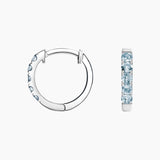 Soiree Aquamarine Huggie Earrings — image 2