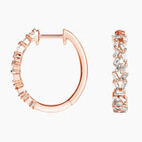 Baguette Diamond Cluster Hoop Earrings (1/4 ct. tw.) — image 9