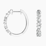 Baguette Diamond Cluster Hoop Earrings (1/4 ct. tw.) — image 3