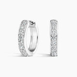 Luxe Diamond Huggie Earrings (1/2 ct. tw.) in white gold — top view