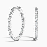 Small Perfect Hoop Lab Diamond Earrings — top view