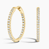 Small Perfect Hoop Lab Diamond Earrings — top view
