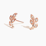 Juniper Diamond Earrings in rose gold — top view