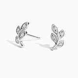 Juniper Diamond Earrings in white gold — top view