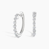 Marseille Diamond Hoop Earrings (1/2 ct. tw.) in white gold — top view
