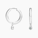 Diamond Drop Huggie Earrings — image 3