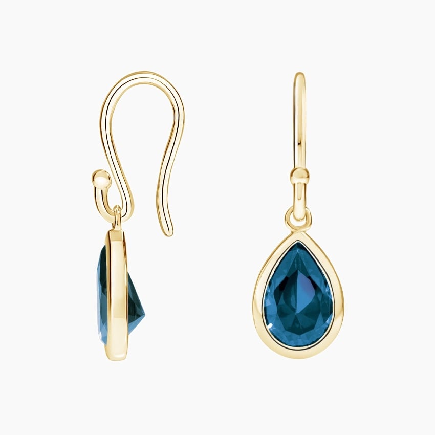 Teardrop London Blue Topaz Earrings
