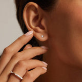 Heart Lab Diamond Stud Earrings (1/4 ct. tw.) — image 3