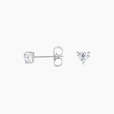 Heart Lab Diamond Stud Earrings (1/4 ct. tw.) in white gold