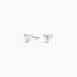 Heart Lab Diamond Stud Earrings (1/4 ct. tw.) in white gold — top view