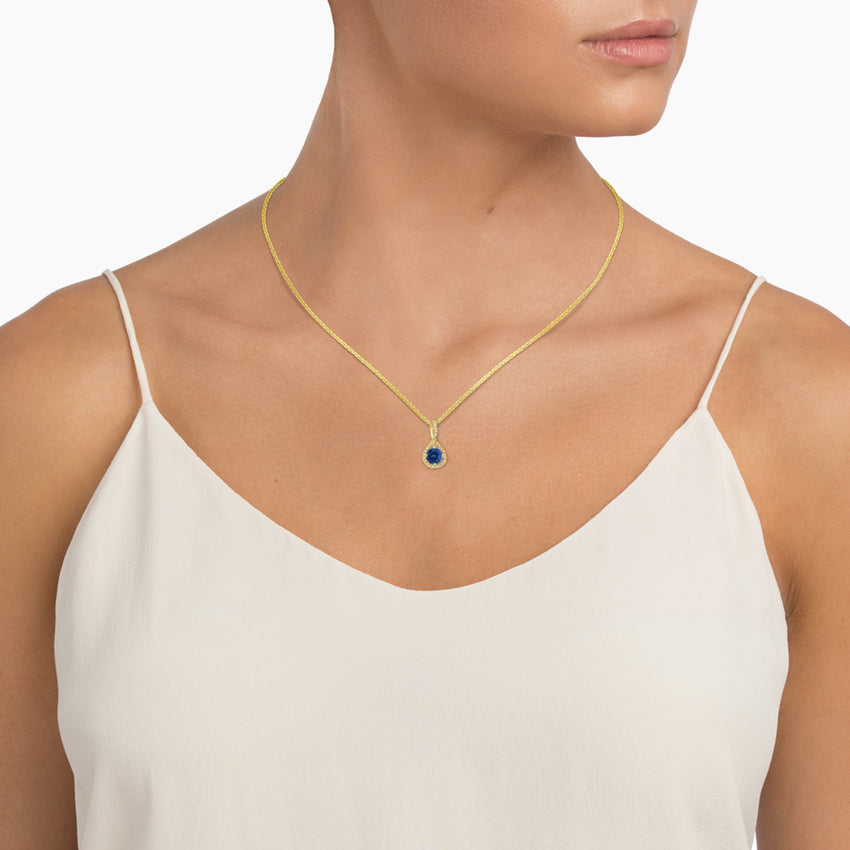Sapphire Pavé Twist Pendant