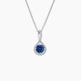 Sapphire Pavé Twist Pendant — top view