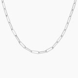 Devon 18 in. Paperclip Chain Necklace (Small) in yellow gold — top view