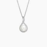 Sapphire Pavé Twist Pendant in white gold — top view