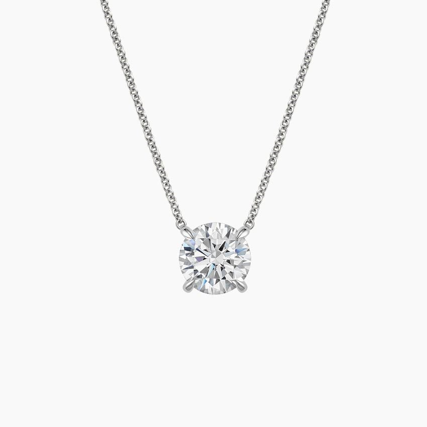 Perfect Solitaire Lab Diamond Pendant (2 ct. tw.) in white gold — top view
