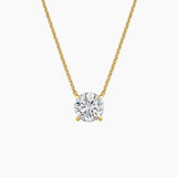 Perfect Solitaire Lab Diamond Pendant (2 ct. tw.) in yellow gold — top view