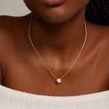 Perfect Solitaire Lab Diamond Pendant (2 ct. tw.) in yellow gold