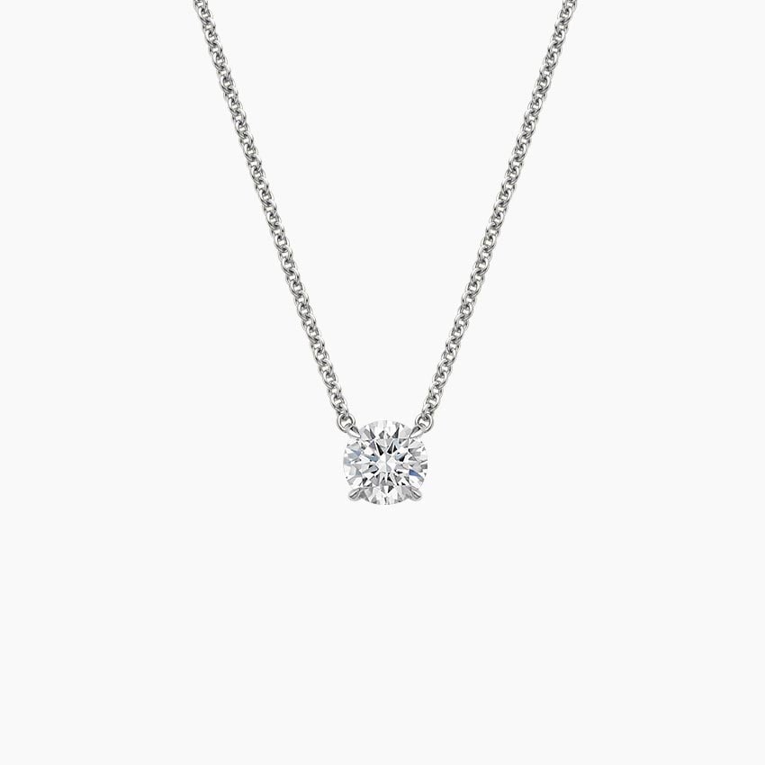 Perfect Solitaire Lab Diamond Pendant (1/2 ct. tw.) in white gold — top view