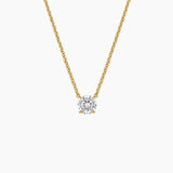 Perfect Solitaire Lab Diamond Pendant (1/2 ct. tw.) in yellow gold — top view