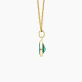 Teardrop Lab Emerald Pendant — image 4
