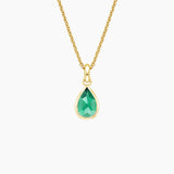 Teardrop Lab Emerald Pendant — image 5