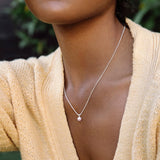 Premium Akoya Cultured Pearl Pendant (6mm) in white gold