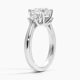Petite Three Stone Trellis Diamond Engagement Ring