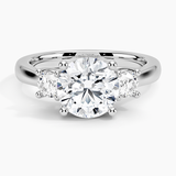 Petite Three Stone Trellis Diamond Engagement Ring