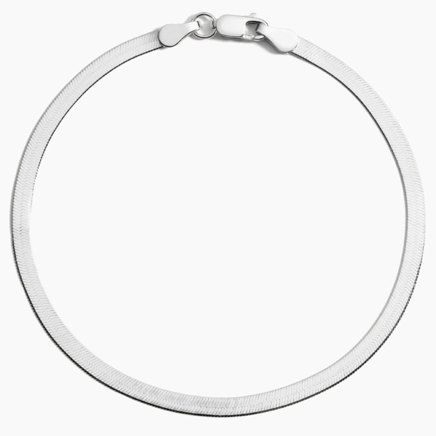 Dezi Herringbone Bracelet — top view