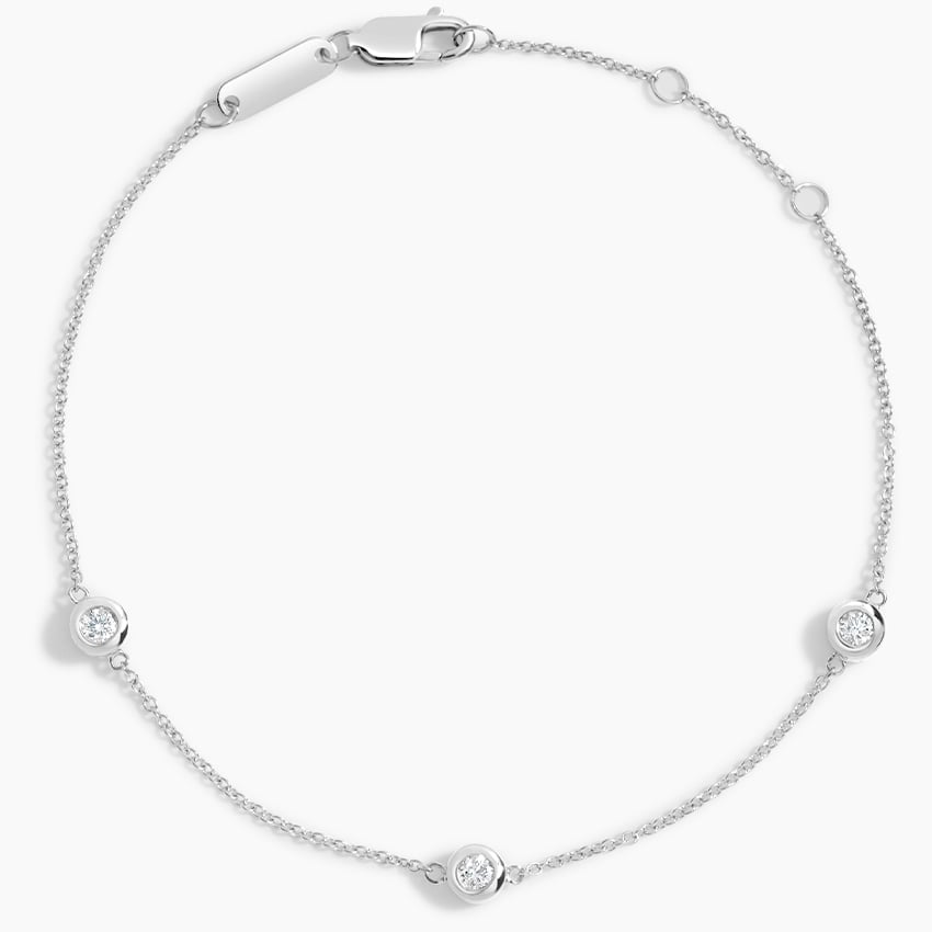 Three Diamond Bezel Bracelet (1/6 ct. tw.) — top view