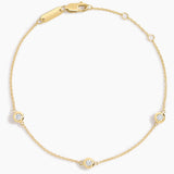 Three Diamond Bezel Bracelet (1/6 ct. tw.) — top view