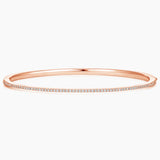 Whisper 6.5 in. Diamond Bangle Bracelet in rose gold — top view