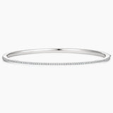 Whisper 6.5 in. Diamond Bangle Bracelet in white gold — top view