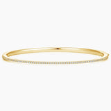 Whisper 6.5 in. Diamond Bangle Bracelet in yellow gold — top view