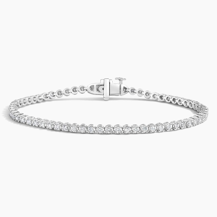 6.5 in. Diamond Tennis Bracelet (1 ct. tw.) in white gold — top view