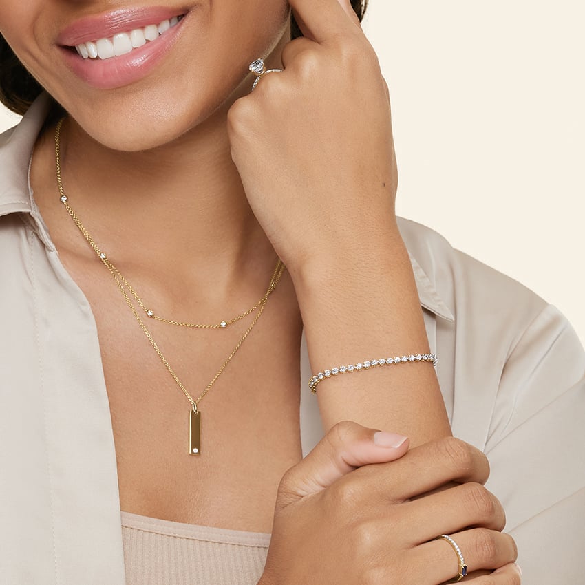 Bezel Strand 18 in. Diamond Necklace (2/3 ct. tw)