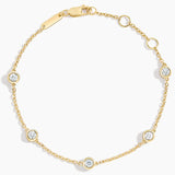 Five Diamond Bezel Bracelet (1/2 ct. tw.) — top view